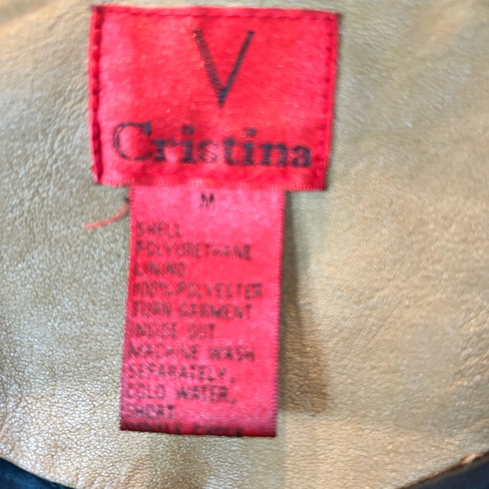 Christina Tan Leather Sleeveless Moto Vest - Picture 2 of 6